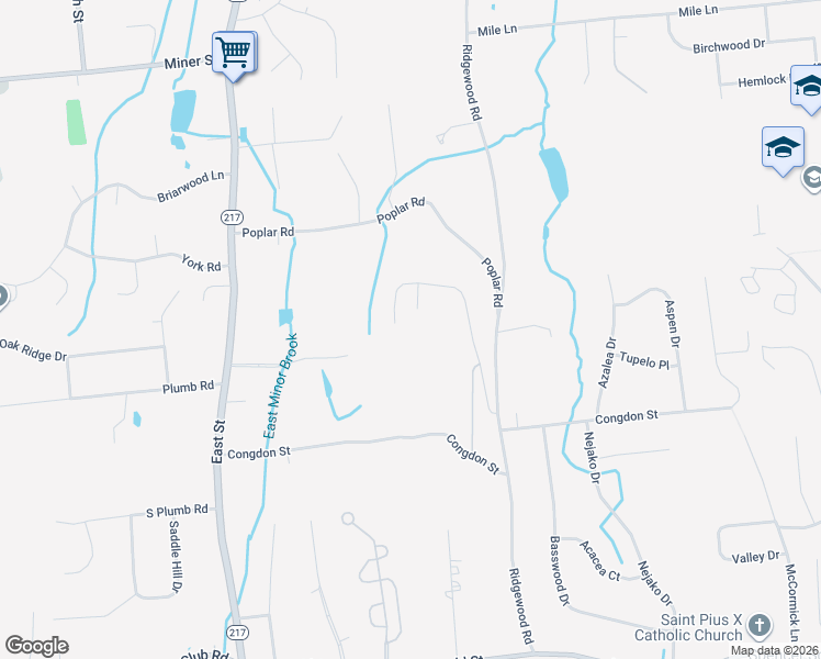 map of restaurants, bars, coffee shops, grocery stores, and more near 7 Poplar Road in Middletown