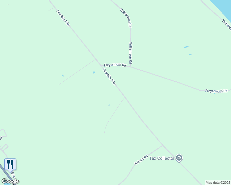 map of restaurants, bars, coffee shops, grocery stores, and more near State Route 2010 in Meadville