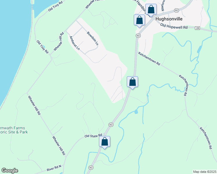map of restaurants, bars, coffee shops, grocery stores, and more near 22 Alpine Drive in Wappingers Falls
