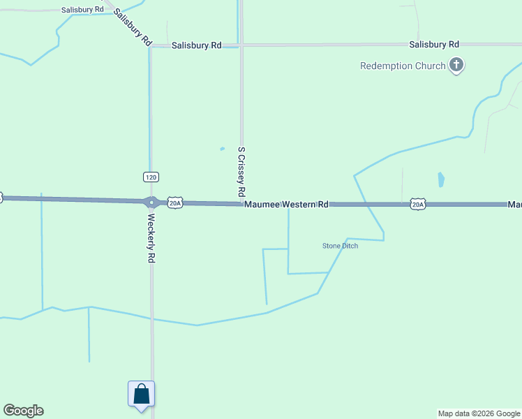 map of restaurants, bars, coffee shops, grocery stores, and more near 3663 South Crissey Road in Monclova