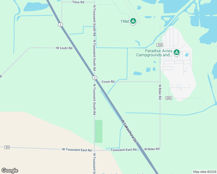 map of restaurants, bars, coffee shops, grocery stores, and more near 3915 Ohio 2 in Oak Harbor