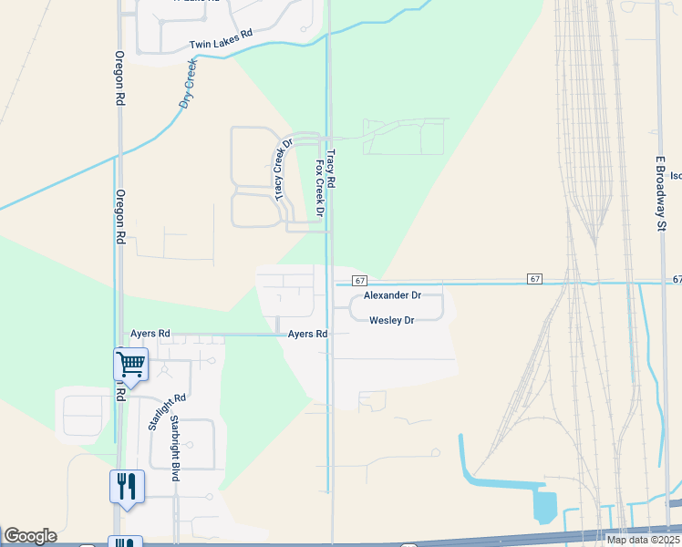 map of restaurants, bars, coffee shops, grocery stores, and more near 29144 Tracy Road in Walbridge