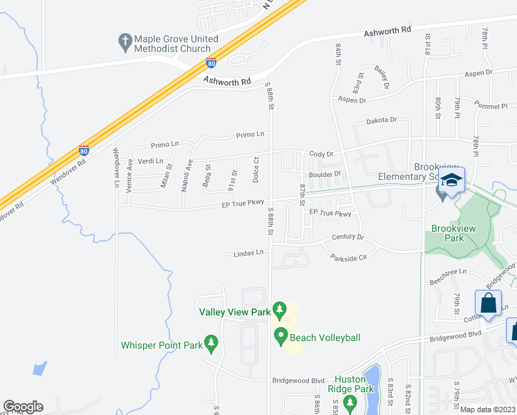 map of restaurants, bars, coffee shops, grocery stores, and more near 525 88th Street in West Des Moines