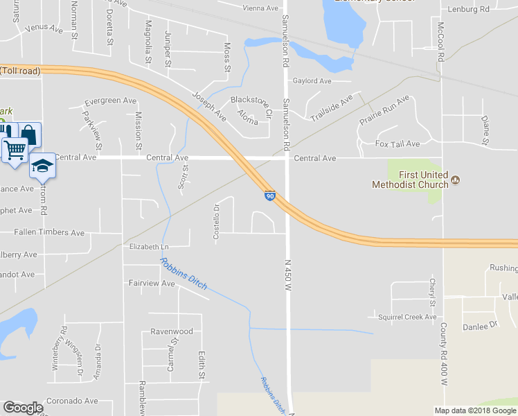 map of restaurants, bars, coffee shops, grocery stores, and more near 6700 Palladin Circle in Portage