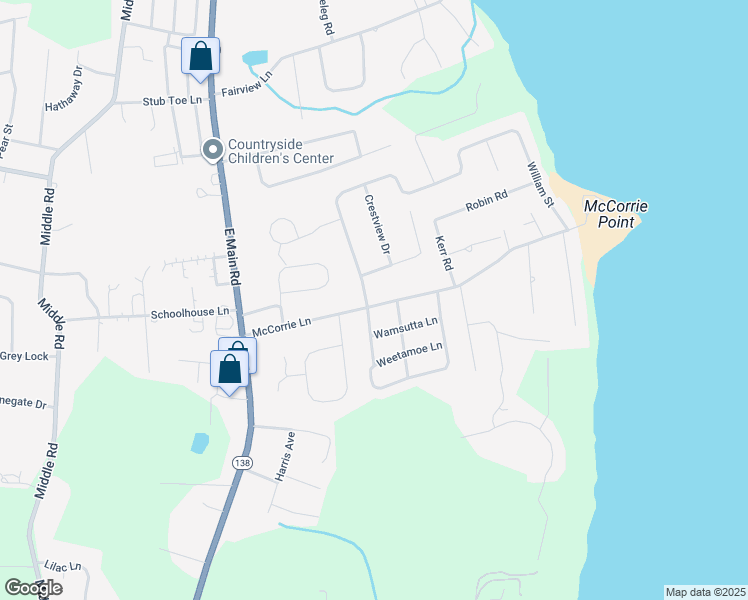 map of restaurants, bars, coffee shops, grocery stores, and more near 154 McCorrie Lane in Portsmouth