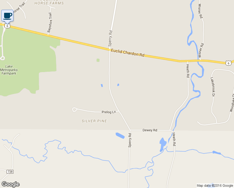 map of restaurants, bars, coffee shops, grocery stores, and more near 10901 Sperry Road in Kirtland