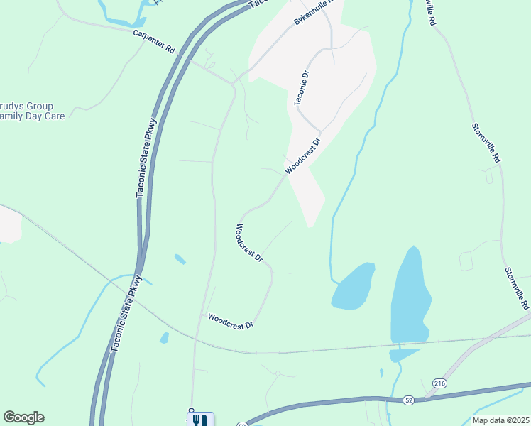 map of restaurants, bars, coffee shops, grocery stores, and more near 73 Woodcrest Drive in Hopewell Junction