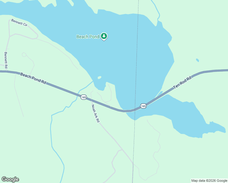 map of restaurants, bars, coffee shops, grocery stores, and more near 24 Beach View Road in Voluntown