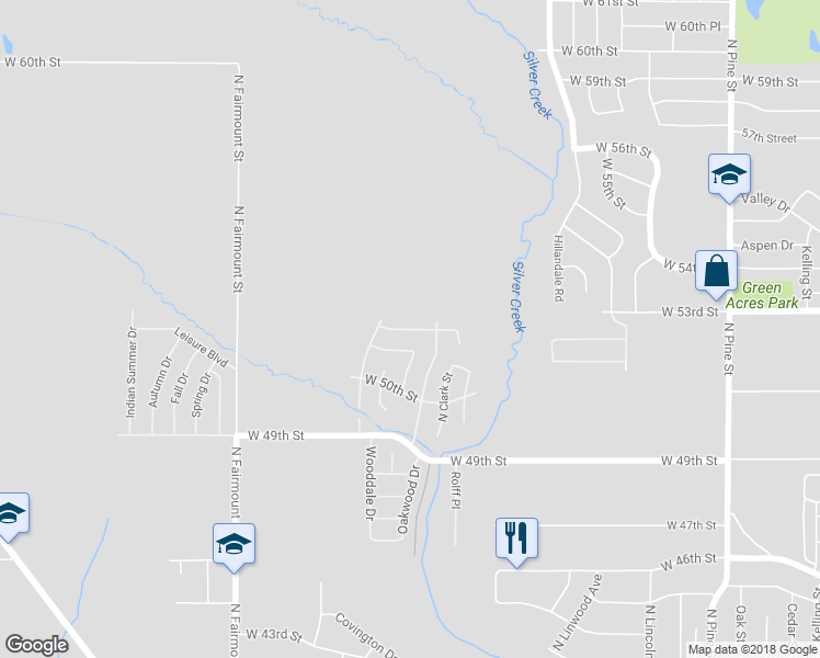 map of restaurants, bars, coffee shops, grocery stores, and more near 3306 West 52nd Street in Davenport