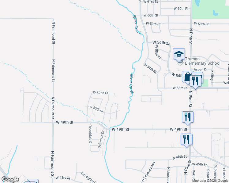 map of restaurants, bars, coffee shops, grocery stores, and more near 3100 West 52nd Street in Davenport