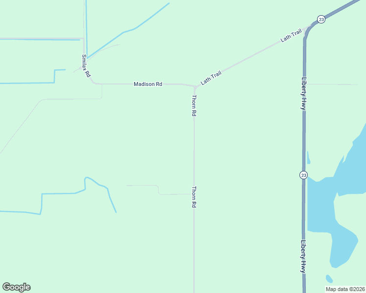 map of restaurants, bars, coffee shops, grocery stores, and more near 63251 Thorn Road in North Liberty