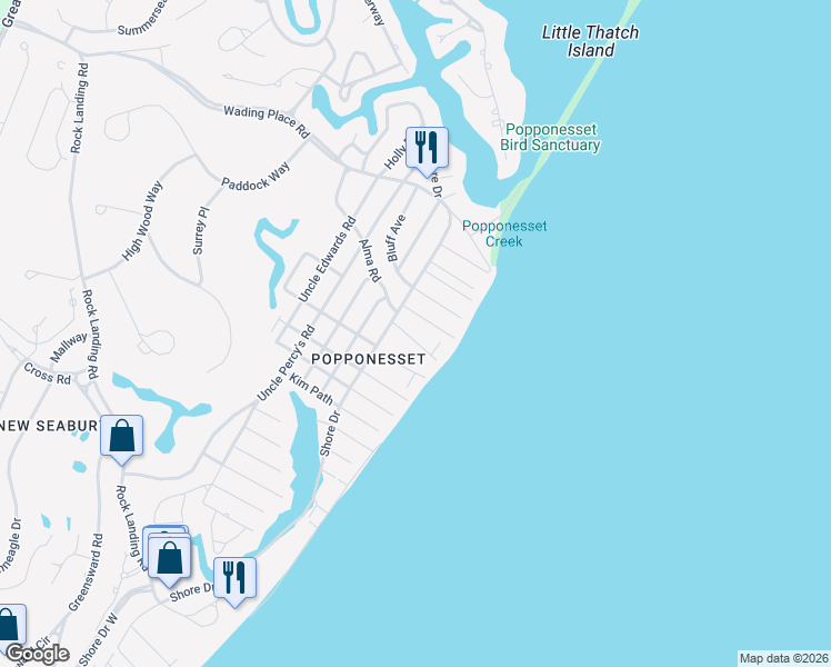 map of restaurants, bars, coffee shops, grocery stores, and more near 12 Jeep Place in Mashpee