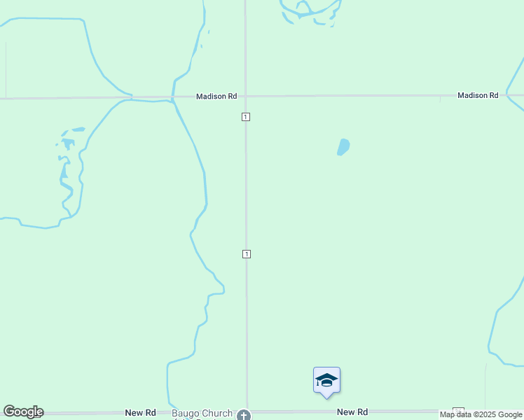 map of restaurants, bars, coffee shops, grocery stores, and more near 63362 County Road 1 in Wakarusa