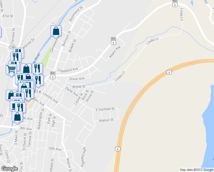 map of restaurants, bars, coffee shops, grocery stores, and more near 13 Reynshanhurst St in Carbondale