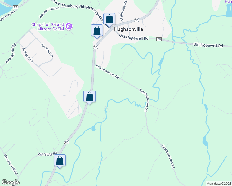 map of restaurants, bars, coffee shops, grocery stores, and more near 32 Ketchamtown Road in Wappingers Falls