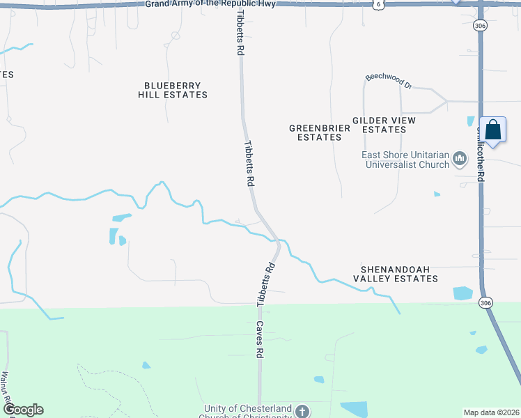 map of restaurants, bars, coffee shops, grocery stores, and more near 10920 Tibbetts Road in Willoughby