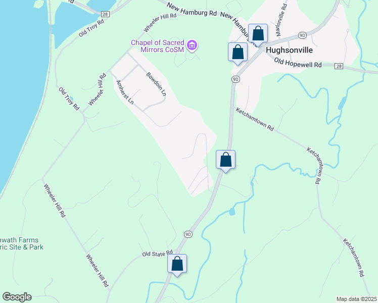 map of restaurants, bars, coffee shops, grocery stores, and more near 35 Alpine Drive in Wappingers Falls