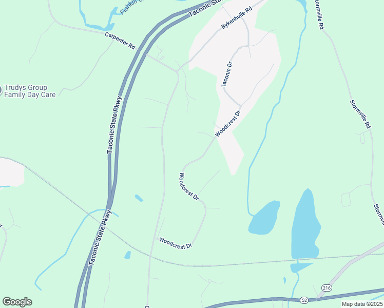 map of restaurants, bars, coffee shops, grocery stores, and more near 73 Woodcrest Drive in Hopewell Junction