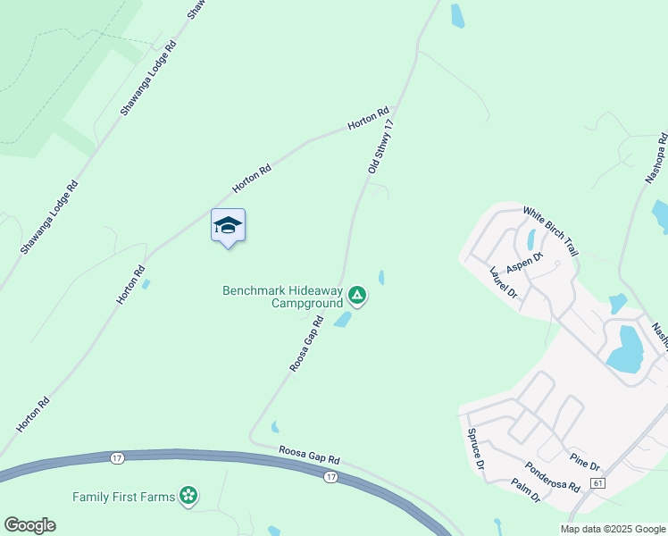 map of restaurants, bars, coffee shops, grocery stores, and more near 285-287 Roosa Gap Road in Bloomingburg