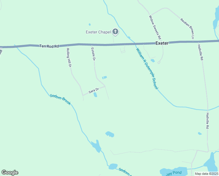 map of restaurants, bars, coffee shops, grocery stores, and more near 32 Estate Drive in Exeter
