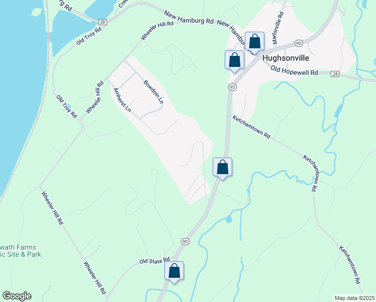 map of restaurants, bars, coffee shops, grocery stores, and more near 7 Alpine Drive in Wappingers Falls