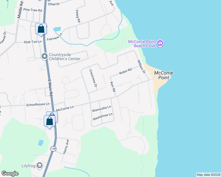 map of restaurants, bars, coffee shops, grocery stores, and more near 52 Kerr Road in Portsmouth
