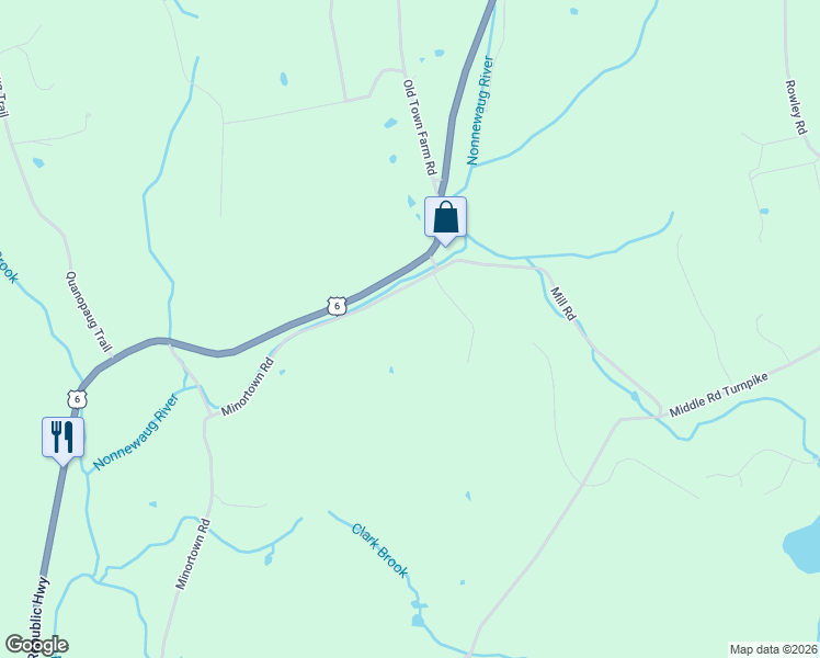 map of restaurants, bars, coffee shops, grocery stores, and more near 330 Minortown Road in Woodbury