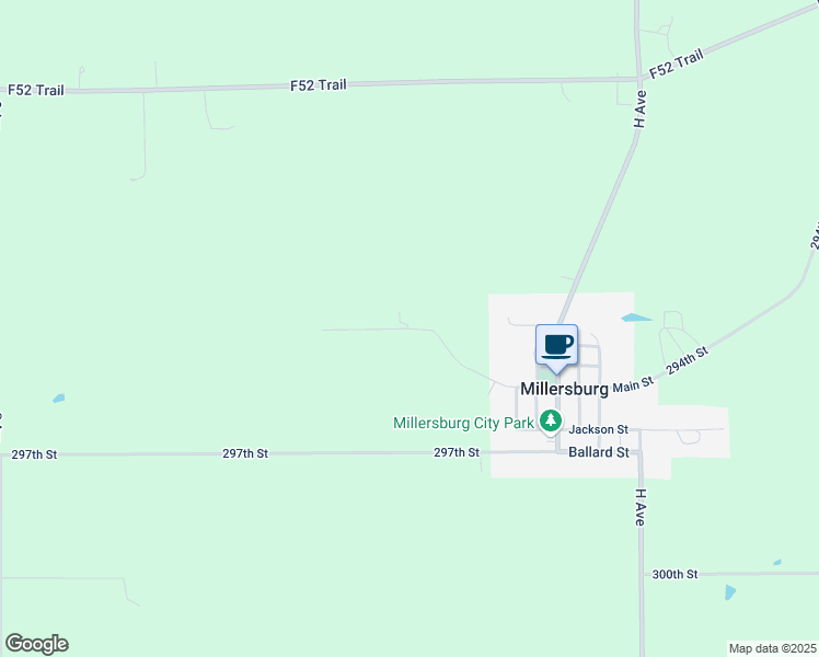 map of restaurants, bars, coffee shops, grocery stores, and more near 1649 294th Street in North English