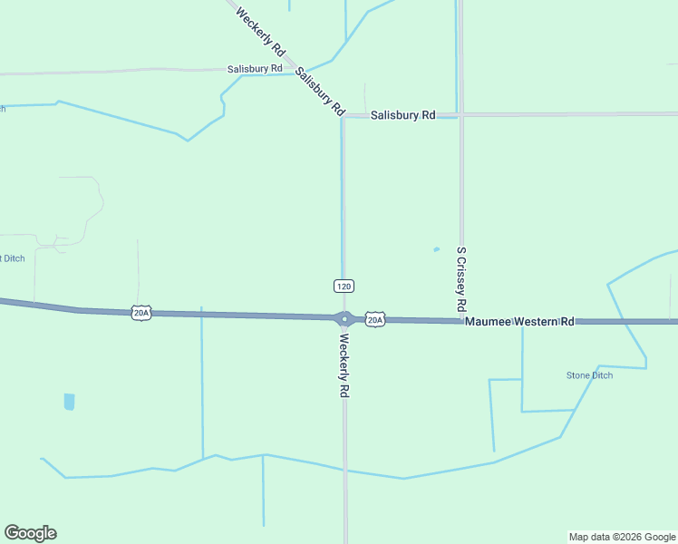 map of restaurants, bars, coffee shops, grocery stores, and more near 3550 Township Highway 120 in Monclova