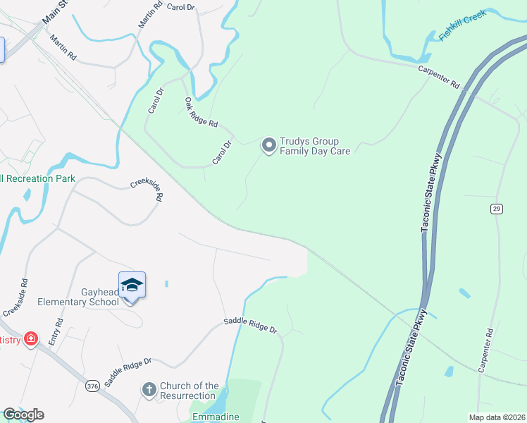 map of restaurants, bars, coffee shops, grocery stores, and more near 319 Oak Ridge Road in Hopewell Junction