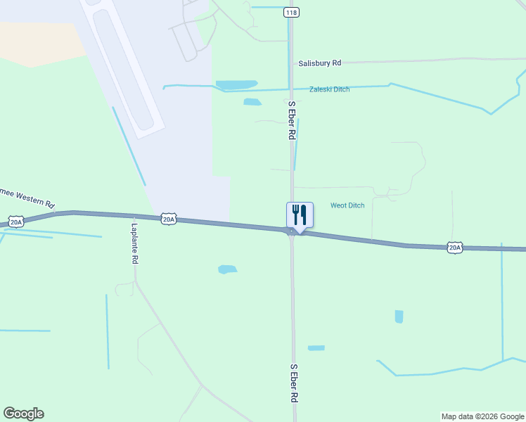 map of restaurants, bars, coffee shops, grocery stores, and more near 10256 Maumee Western Road in Monclova