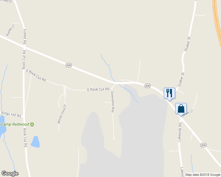 map of restaurants, bars, coffee shops, grocery stores, and more near 98 East Rock Cut Road in Orange