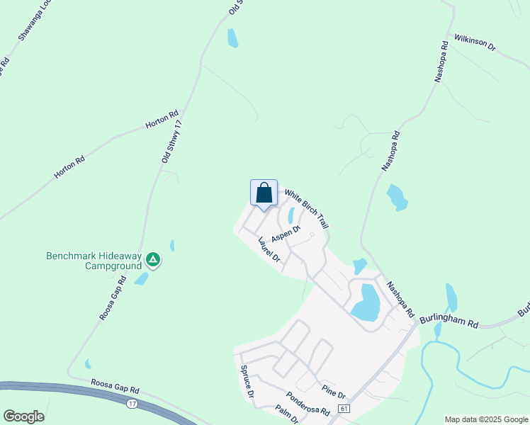 map of restaurants, bars, coffee shops, grocery stores, and more near White Birch Trail in Bloomingburg