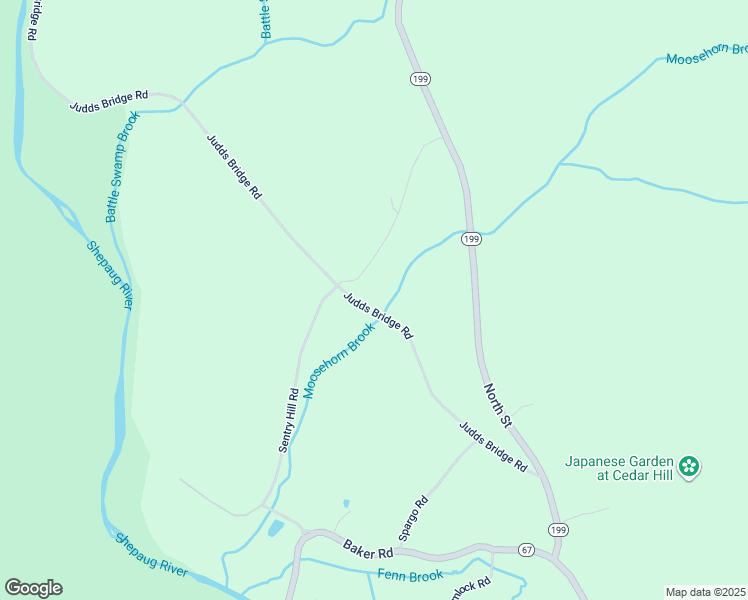 map of restaurants, bars, coffee shops, grocery stores, and more near 58 Judds Bridge Road in Roxbury