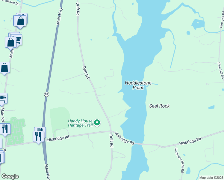 map of restaurants, bars, coffee shops, grocery stores, and more near 936 Drift Road in Westport