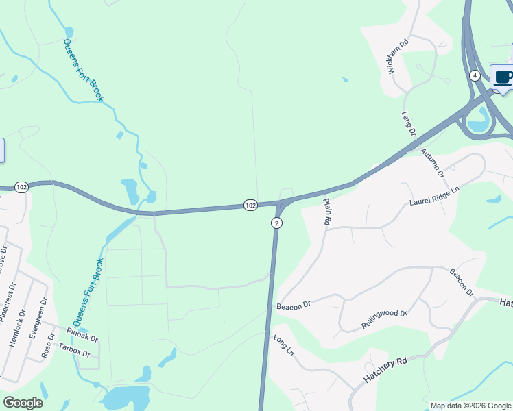 map of restaurants, bars, coffee shops, grocery stores, and more near 2 Ten Rod Road in Exeter