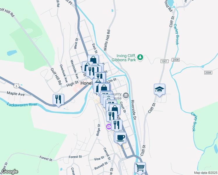 map of restaurants, bars, coffee shops, grocery stores, and more near in 