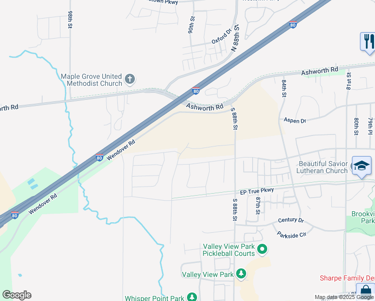 map of restaurants, bars, coffee shops, grocery stores, and more near 733 Napoli Avenue in West Des Moines