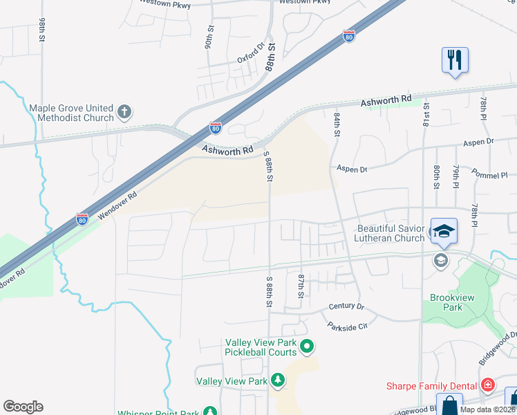 map of restaurants, bars, coffee shops, grocery stores, and more near 8857 Primo Lane in West Des Moines