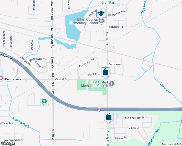 map of restaurants, bars, coffee shops, grocery stores, and more near 6919 Ivy Avenue in Portage