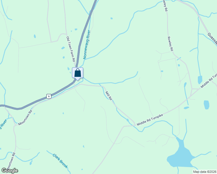 map of restaurants, bars, coffee shops, grocery stores, and more near 43 Mill Road in Woodbury