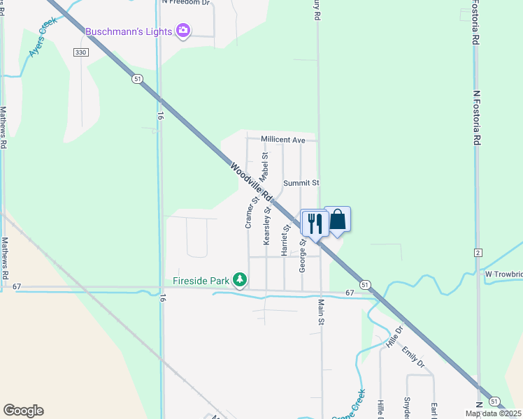 map of restaurants, bars, coffee shops, grocery stores, and more near 29243 Kearsley Street in Millbury