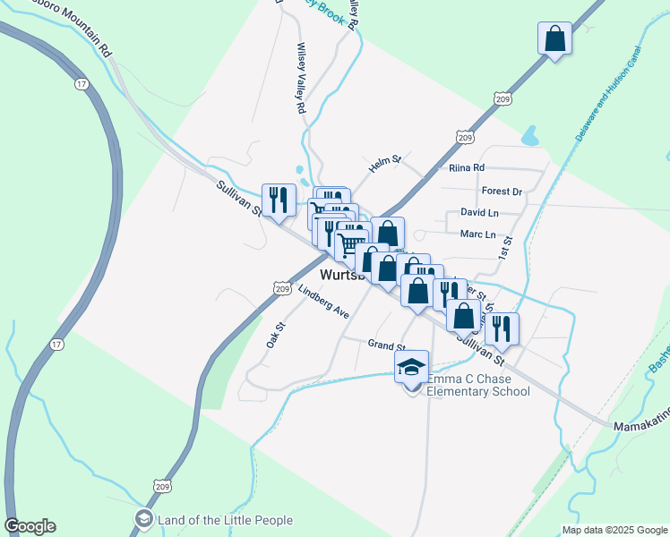 map of restaurants, bars, coffee shops, grocery stores, and more near in 