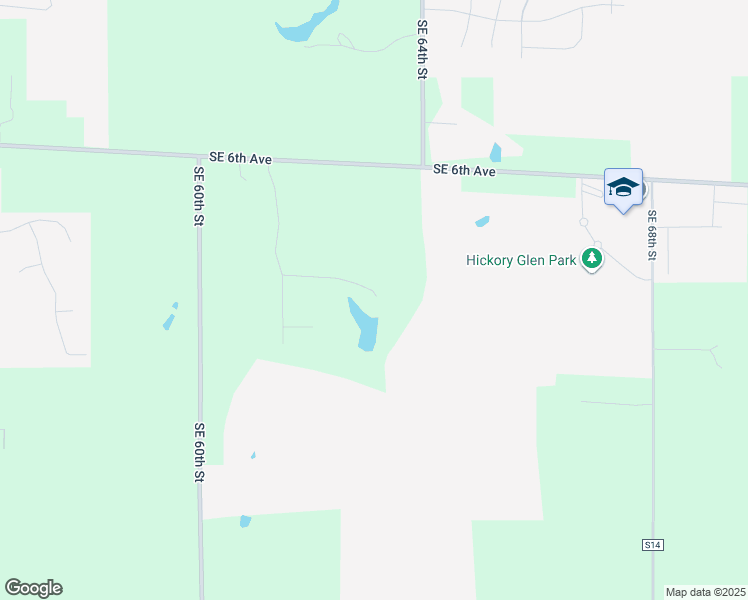 map of restaurants, bars, coffee shops, grocery stores, and more near 955 Southeast 61st Street in Pleasant Hill