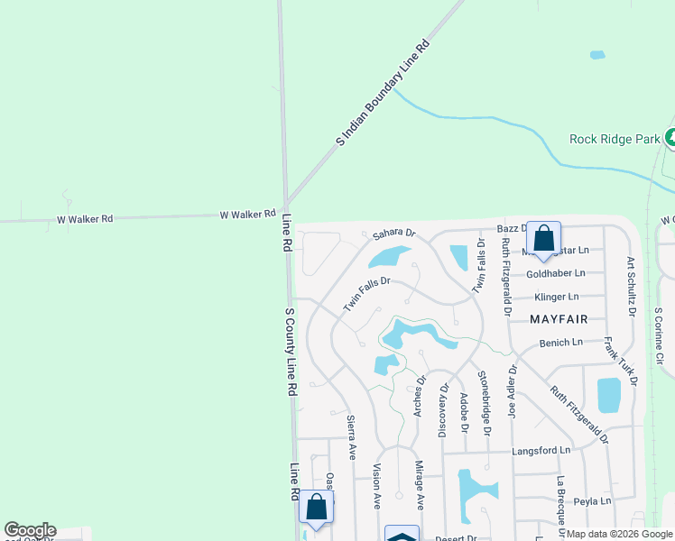 map of restaurants, bars, coffee shops, grocery stores, and more near 6929 Sahara Drive in Plainfield