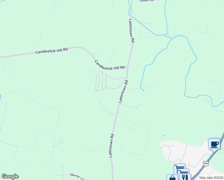 map of restaurants, bars, coffee shops, grocery stores, and more near 141 Lattintown Road in Newburgh