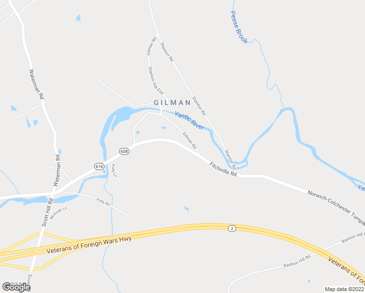 map of restaurants, bars, coffee shops, grocery stores, and more near 510 Fitchville Road in Bozrah