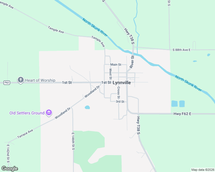 map of restaurants, bars, coffee shops, grocery stores, and more near 502 1st Street in Lynnville