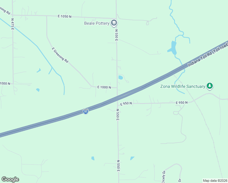 map of restaurants, bars, coffee shops, grocery stores, and more near 548 East Greening Road in Westville