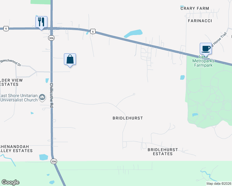 map of restaurants, bars, coffee shops, grocery stores, and more near 8483 Appaloosa Trail in Kirtland